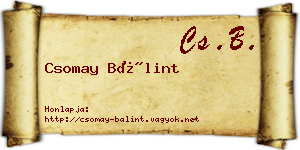 Csomay Bálint névjegykártya