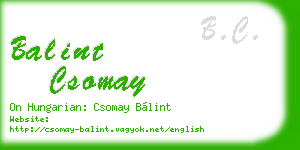 balint csomay business card